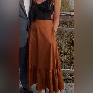 Anthropologie Hutch Bow-Tie Maxi Dress